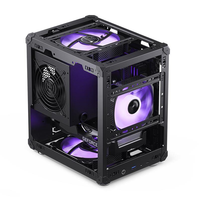 Vỏ Case Máy Tính Itx Lưới Jonsbo C6 đen 5