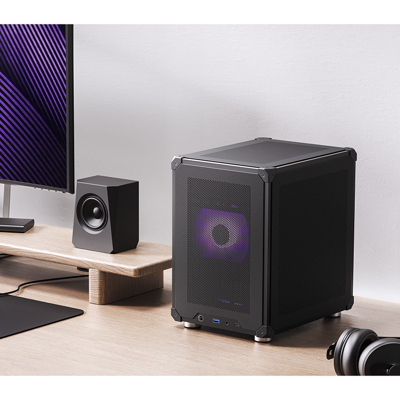 Vỏ Case Máy Tính Itx Lưới Jonsbo C6 đen 6