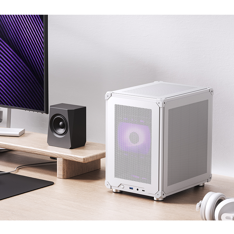 Vỏ Case Máy Tính Itx Lưới Jonsbo C6 Trắng 4