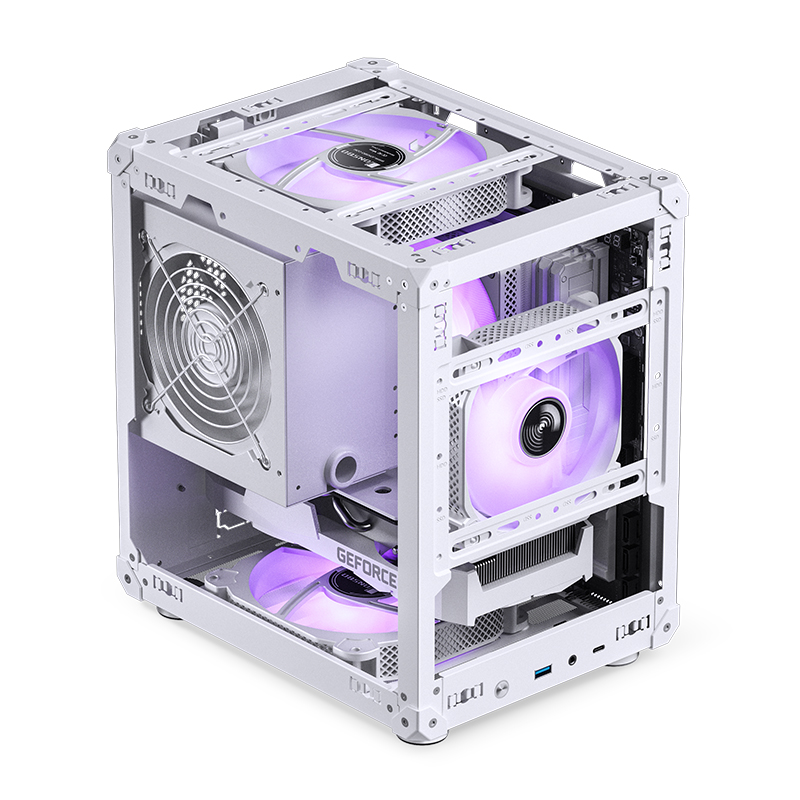 Vỏ Case Máy Tính Itx Lưới Jonsbo C6 Trắng 6