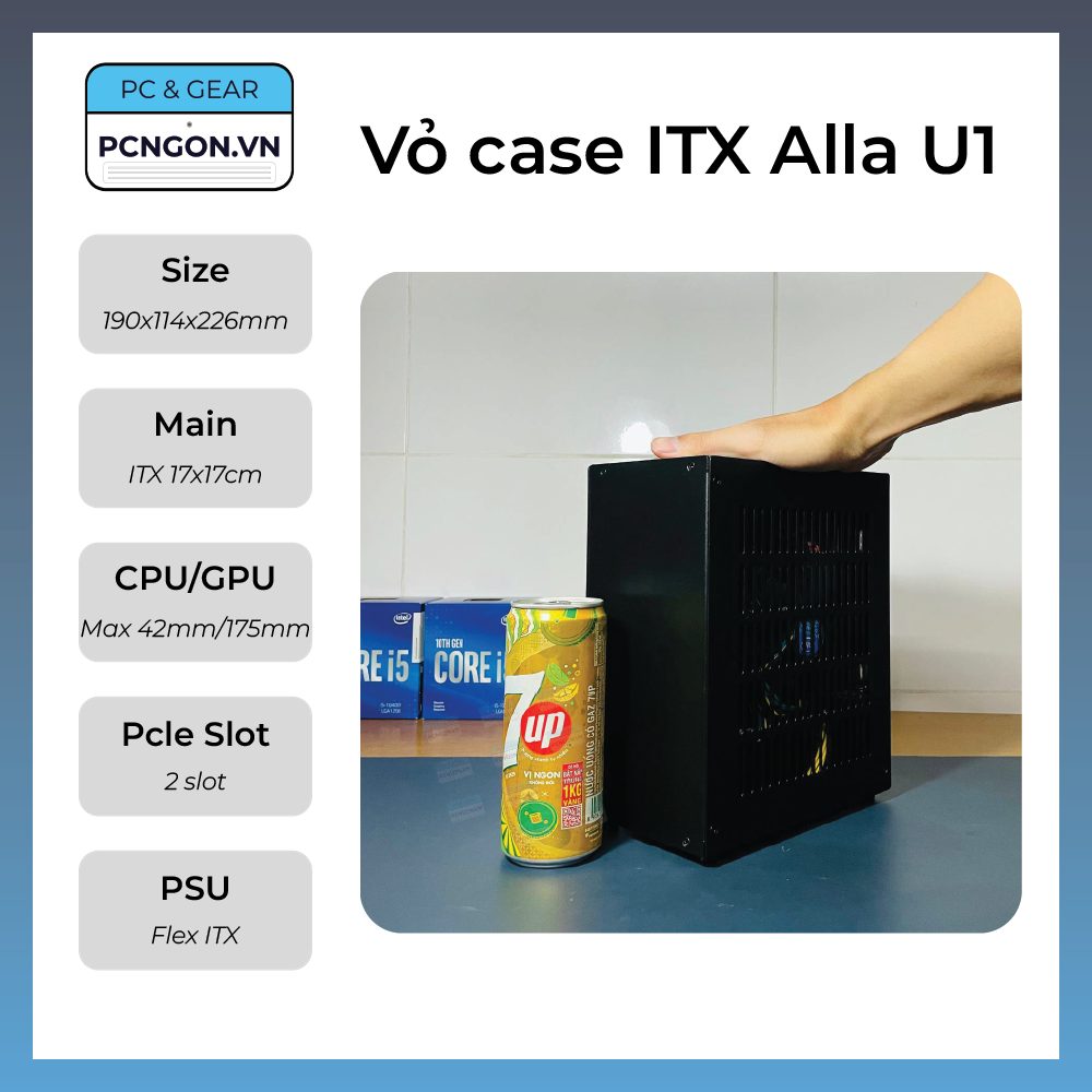 Vỏ Case Máy Tính Mini Itx Alla U1 Nhỏ Gọn