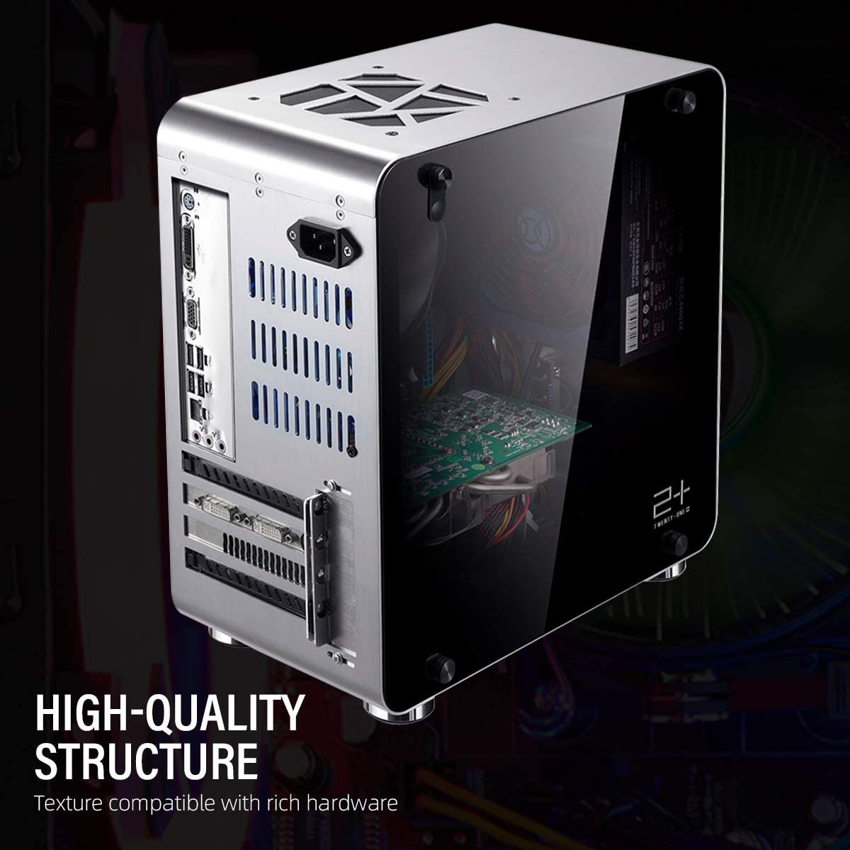 Vỏ Case Máy Tính Matx Golden Field M3s Nhỏ Gọn - Bạc 11