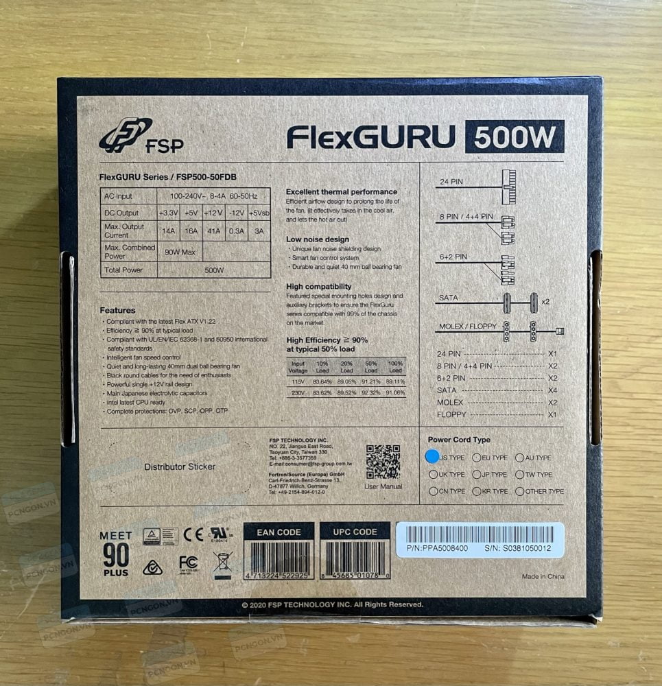 Nguồn Flex Fsp Flexguru 500w Dây Liền 2