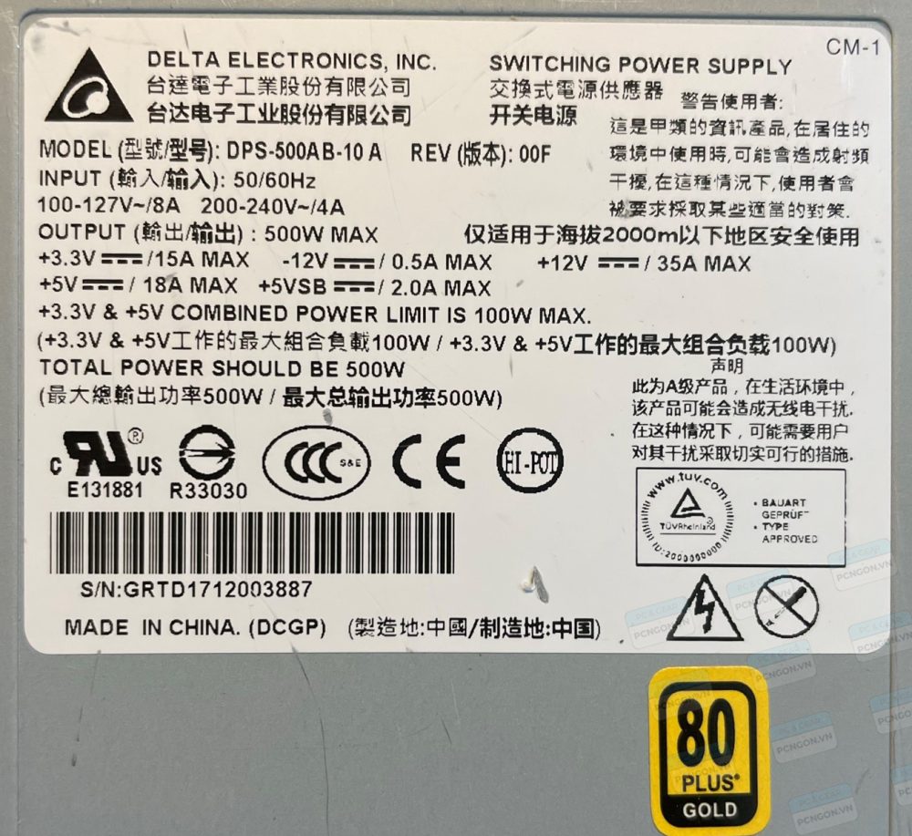 Nguồn Flex Delta 500w - Dây Liền - Mod Ytc 4