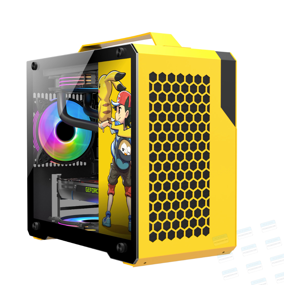 Vỏ Case Máy Tính Mini Itx Traveler - Vàng 3