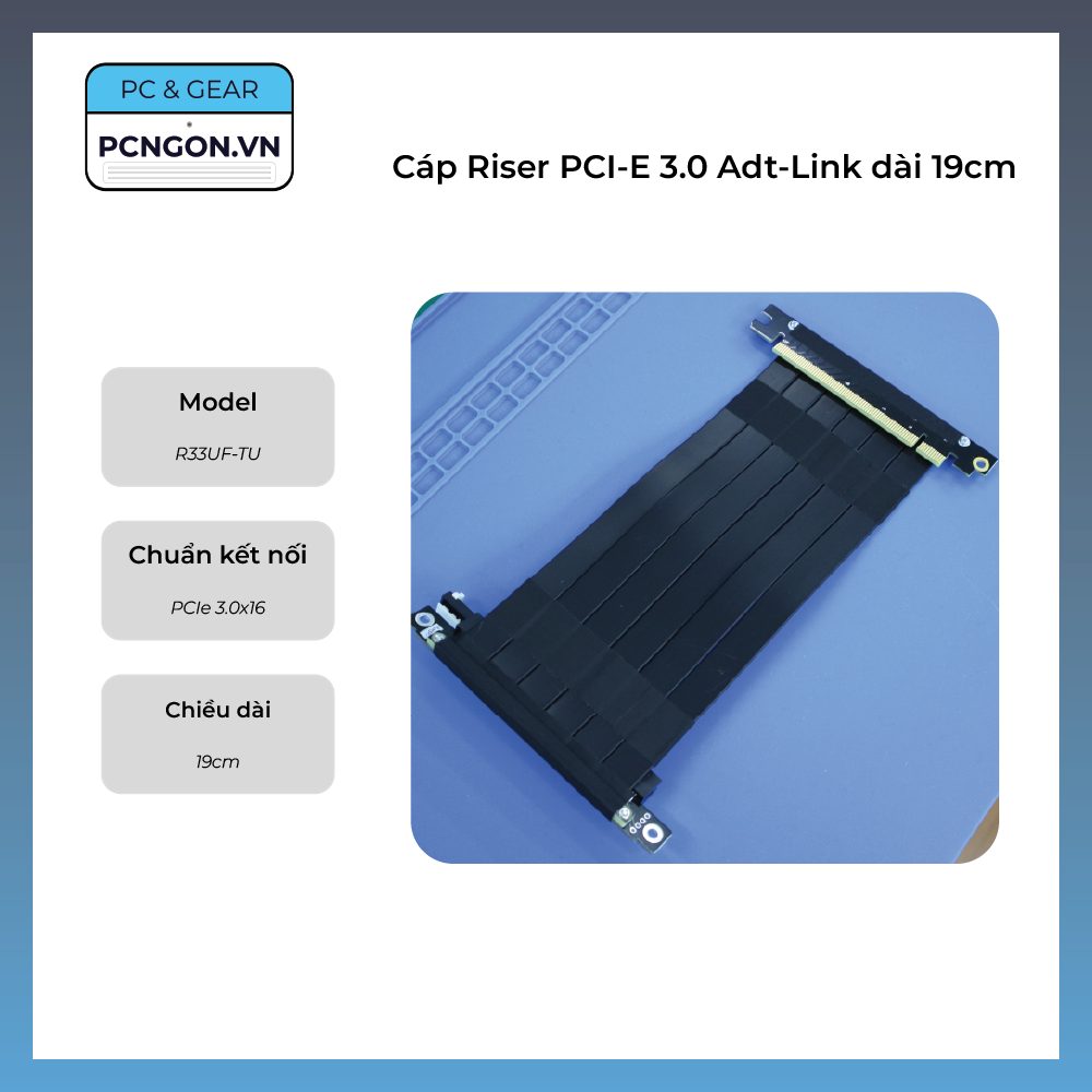 Cáp Riser Pci-e 3.0 Adt-link Dài 19cm