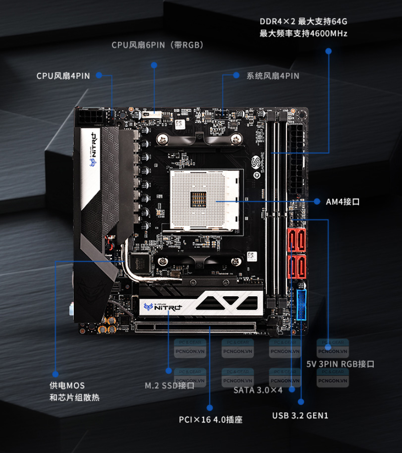 Mainboard Mini Itx Sapphire Nitro B550i 7
