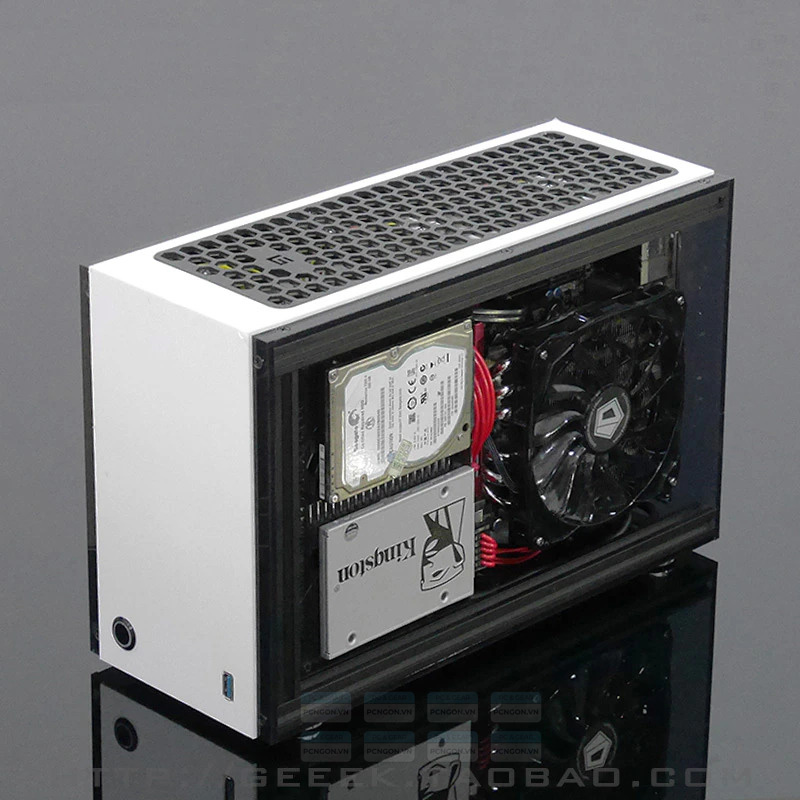 Vỏ Case Máy Tính Mini Itx Geeek A50s - Trắng 6