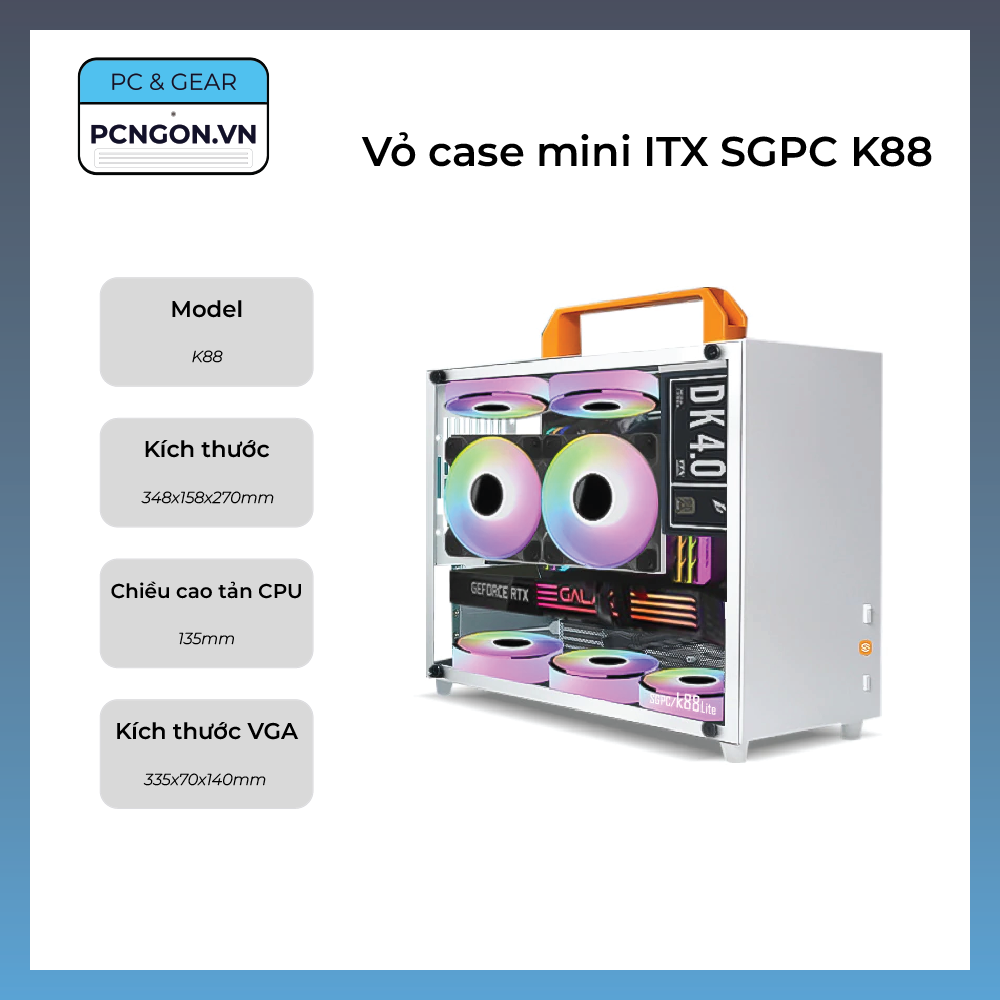 Vỏ Case Máy Tính Mini Itx Sgpc K88