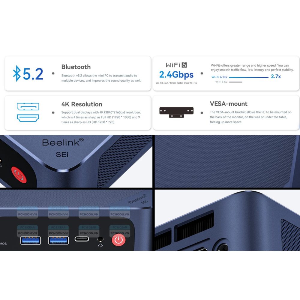 Máy Tính Mini Pc Beelink Sei12 12450h (barebone) (3)