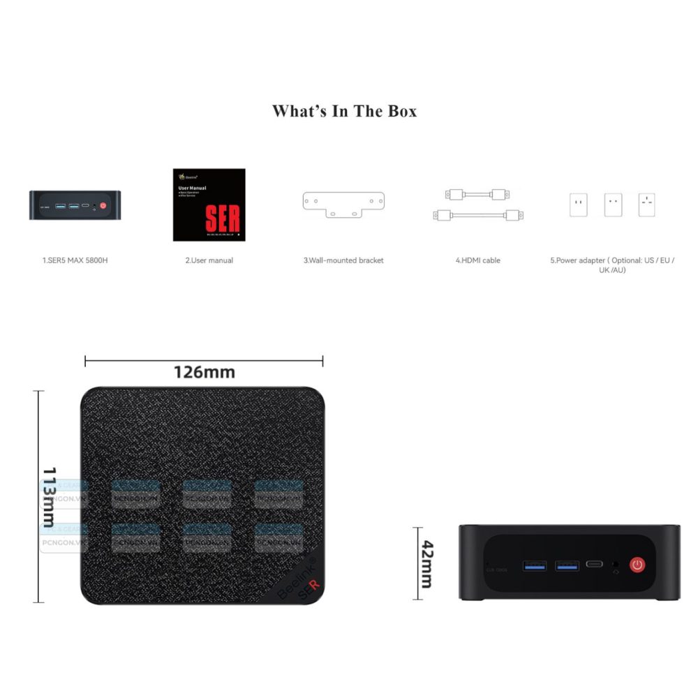Máy Tính Mini Pc Beelink Ser5 Max 5800h (barebone) (2)