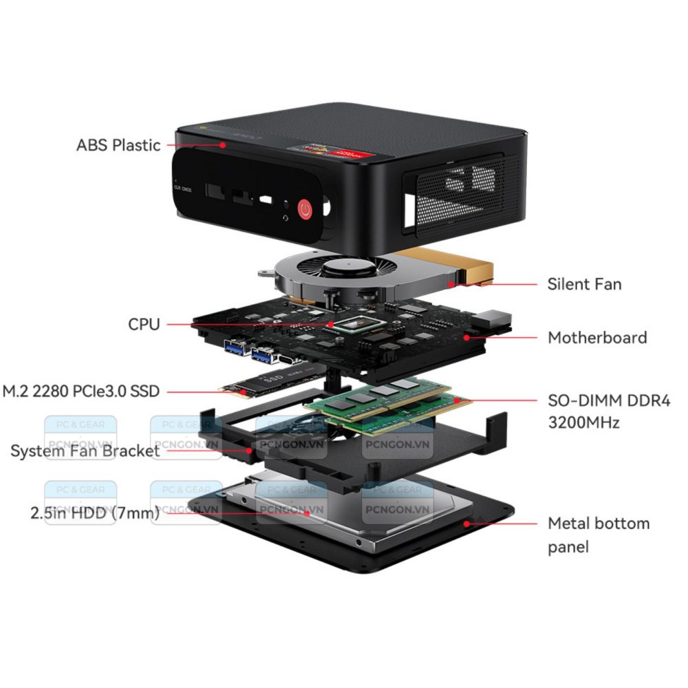 Máy Tính Mini Pc Beelink Ser5 Pro Ryzen 7 5700u (barebone) (6)