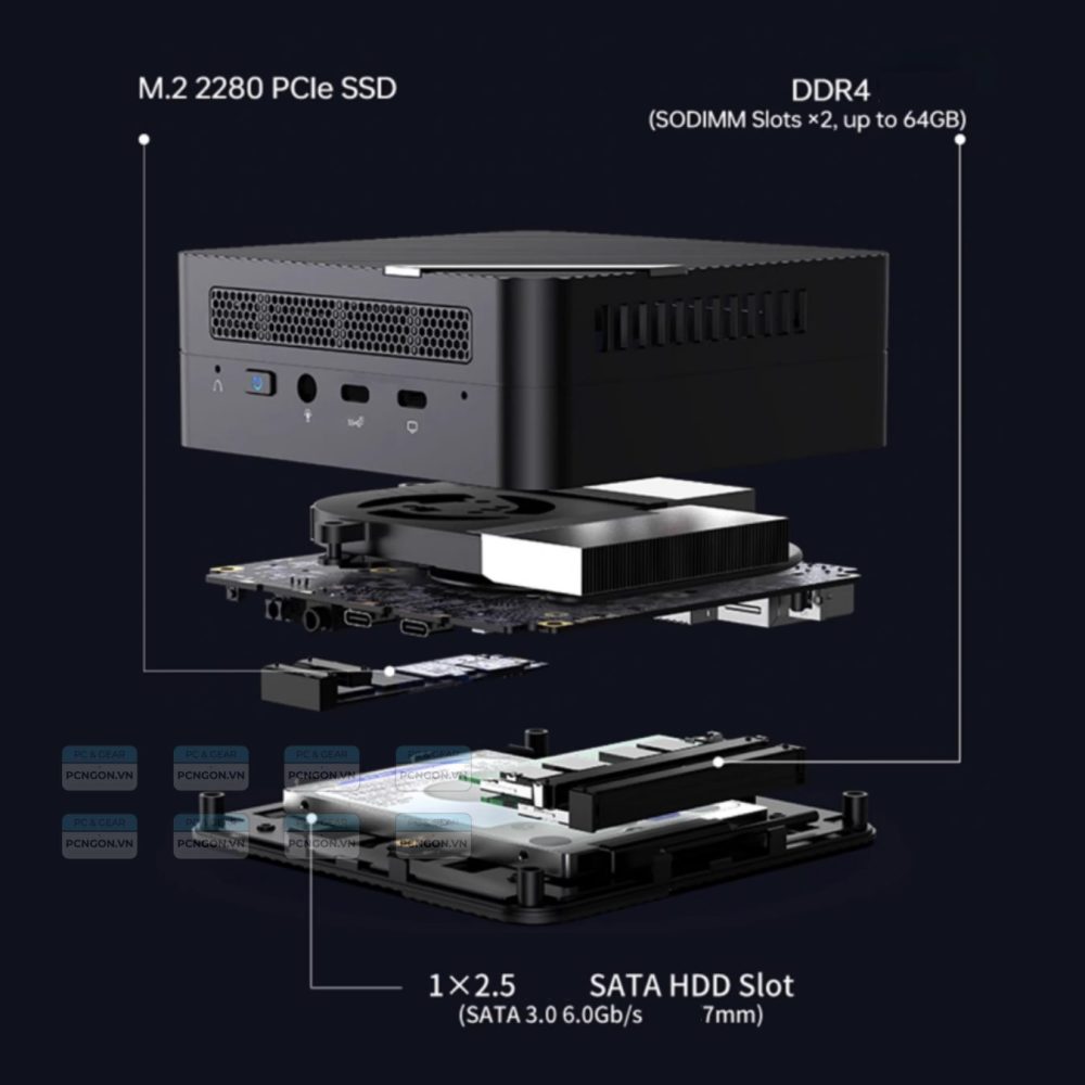 Máy Tính Mini Pc Minisforum Um480xt (barebone) (6)