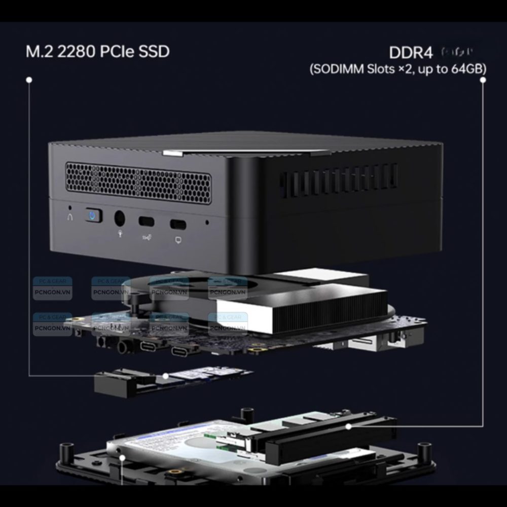 Máy Tính Mini Pc Minisforum Um560xt (barebone) (5)