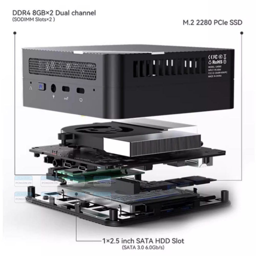 Máy Tính Mini Pc Minisforum Um580d (barebone) (2)