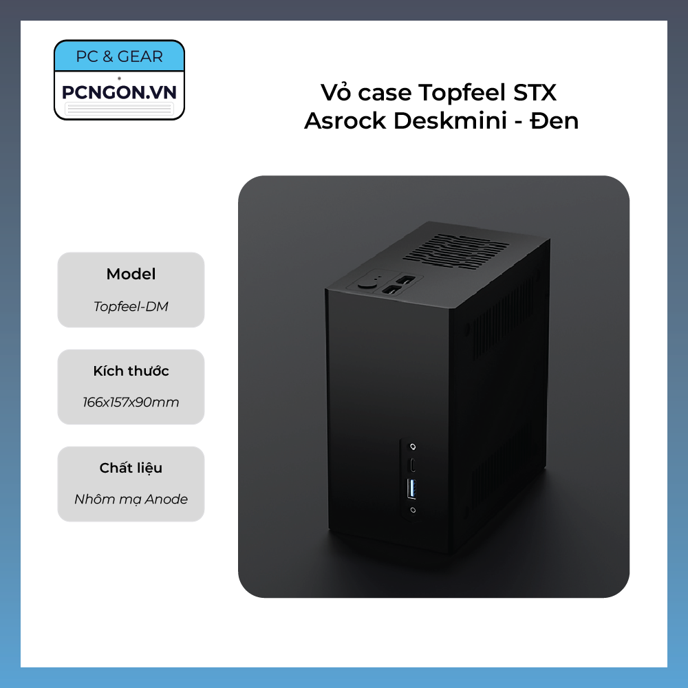 Vỏ Case Topfeel Stx Asrock Deskmini - Đen