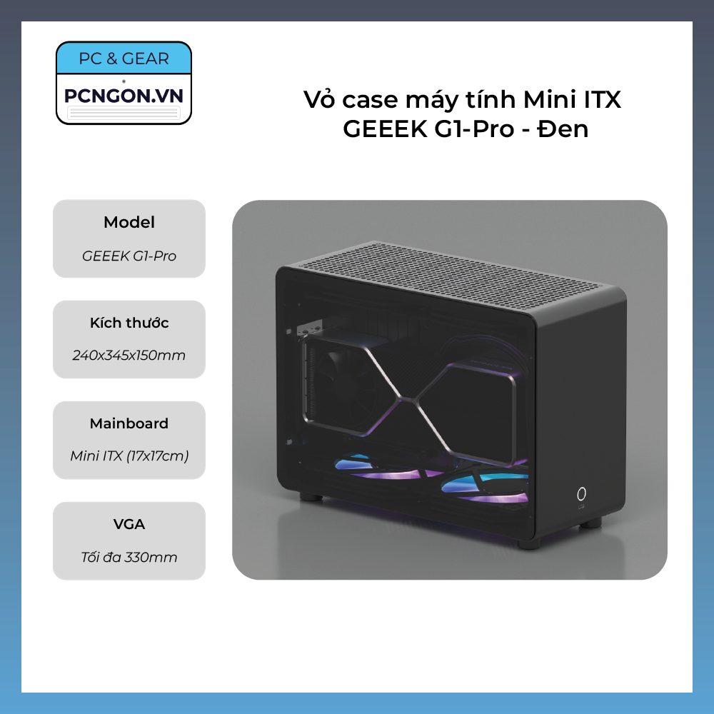Vỏ Case Máy Tính Mini Itx Geeek G1-pro - Đen