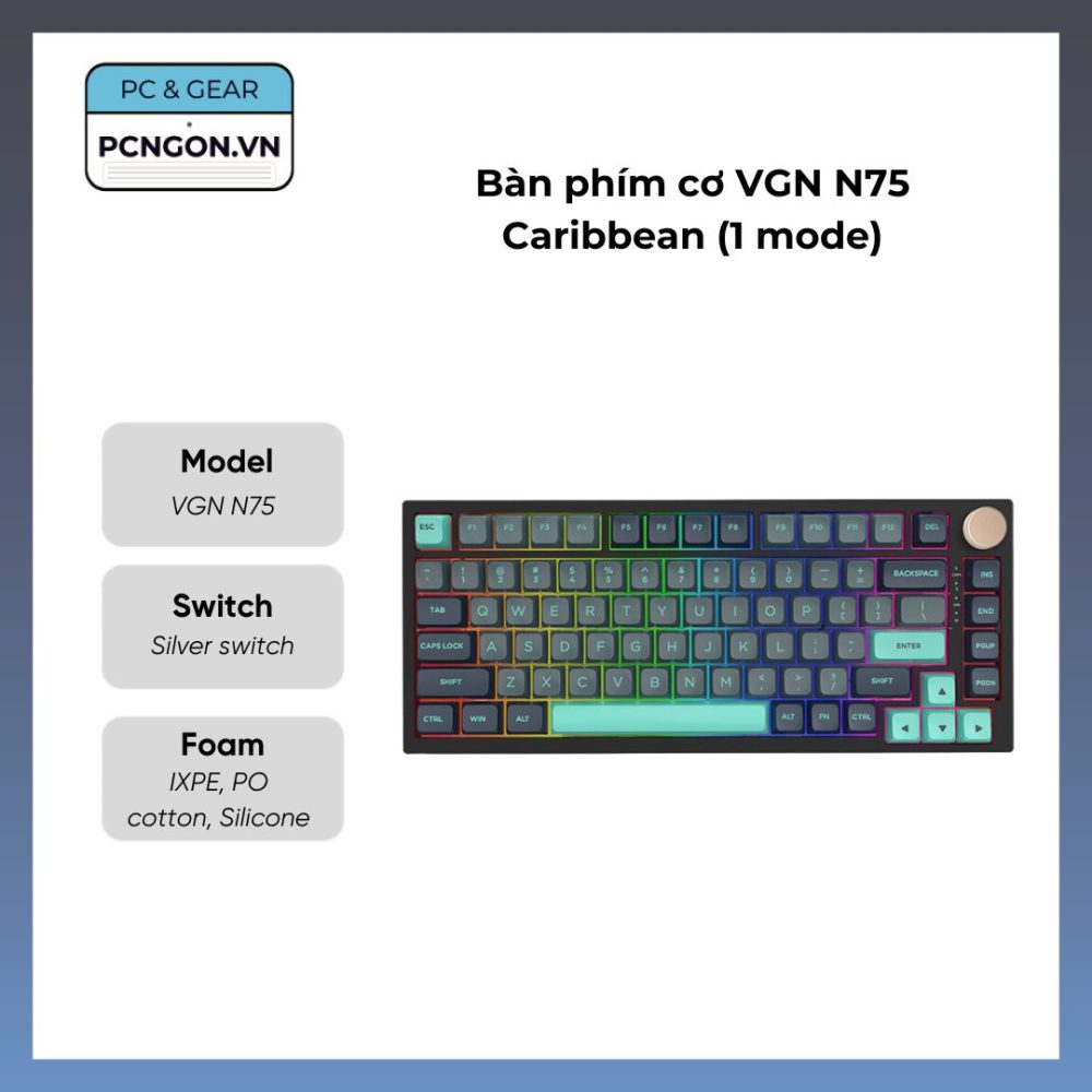 Bàn phím cơ VGN N75 Caribbean (1 mode)