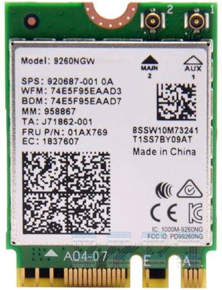 Card Mạng Intel 9260ac Wi-fi 5 2