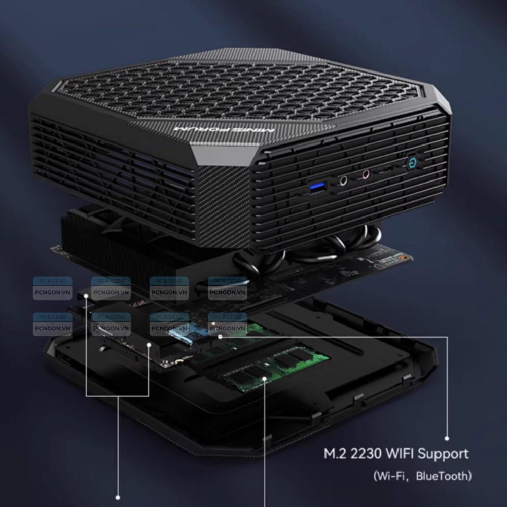 Máy Tính Mini Pc Minisforum Hx77g R7 7735hs Rx6600m (barebone) (4)