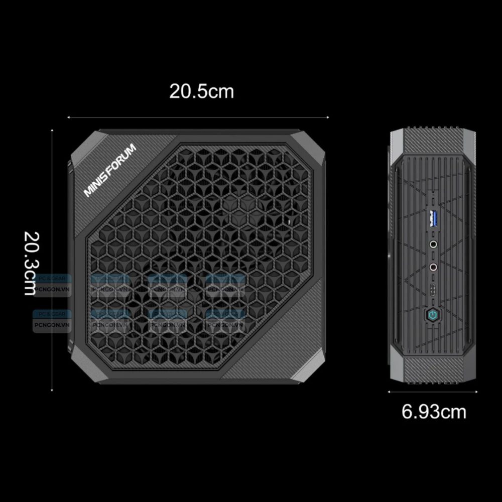Máy Tính Mini Pc Minisforum Hx77g R7 7735hs Rx6600m (barebone) (8)