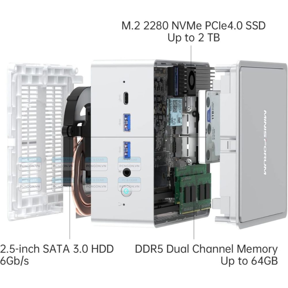 Máy Tính Mini Pc Minisforum Npb7 I7-13700h (barebone) (5)