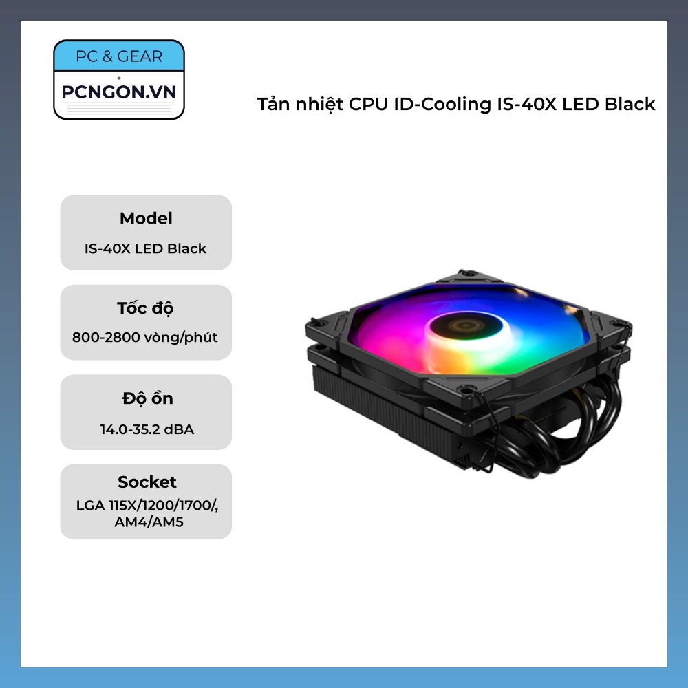 Tản Nhiệt Cpu Id-cooling Is-40x Led Black
