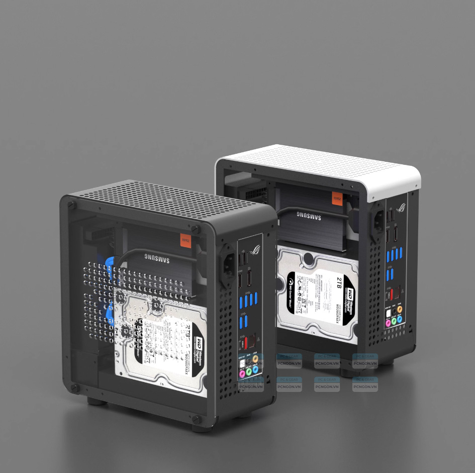 Vỏ Case Máy Tính Mini Itx Geeek C4 - Đen 3