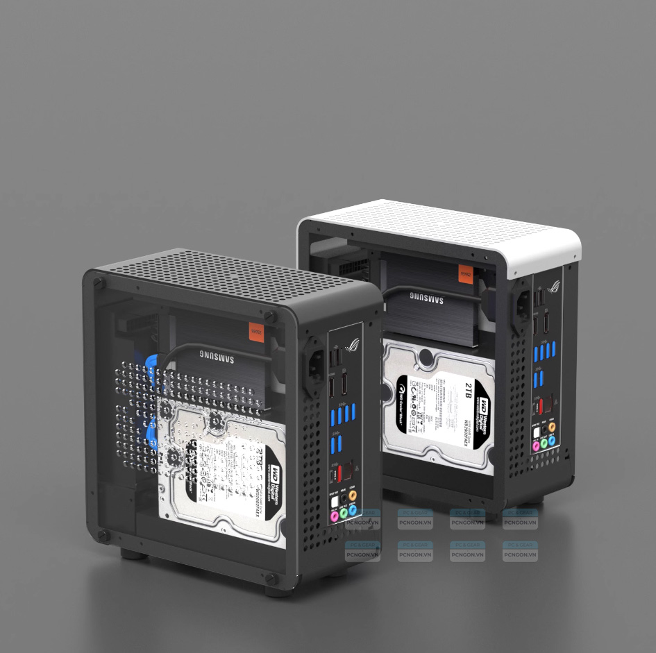 Vỏ Case Máy Tính Mini Itx Geeek C4 - Trắng 2