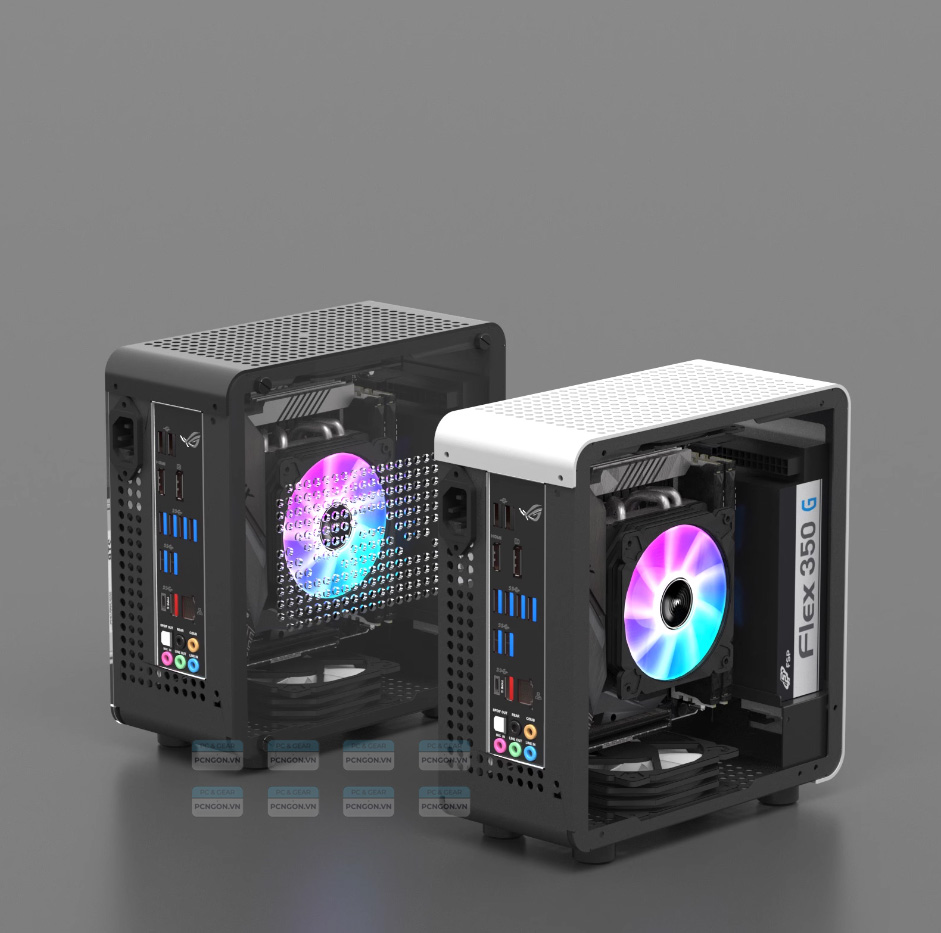 Vỏ Case Máy Tính Mini Itx Geeek C4 - Trắng 3