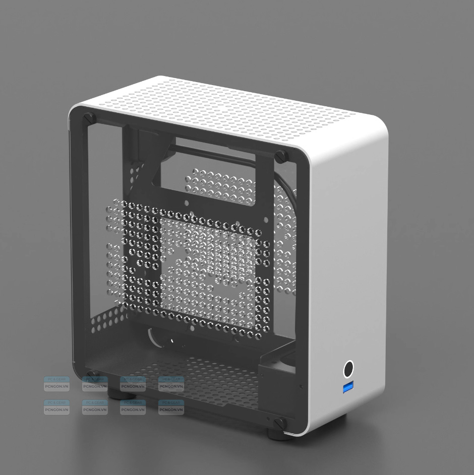 Vỏ Case Máy Tính Mini Itx Geeek C4 - Trắng 7