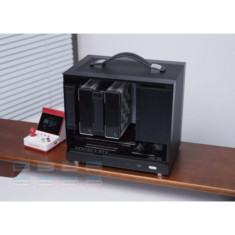 Vỏ Case Máy Tính Mini Itx Shiny Snake G200 - Đen (mặt Kính) (5)