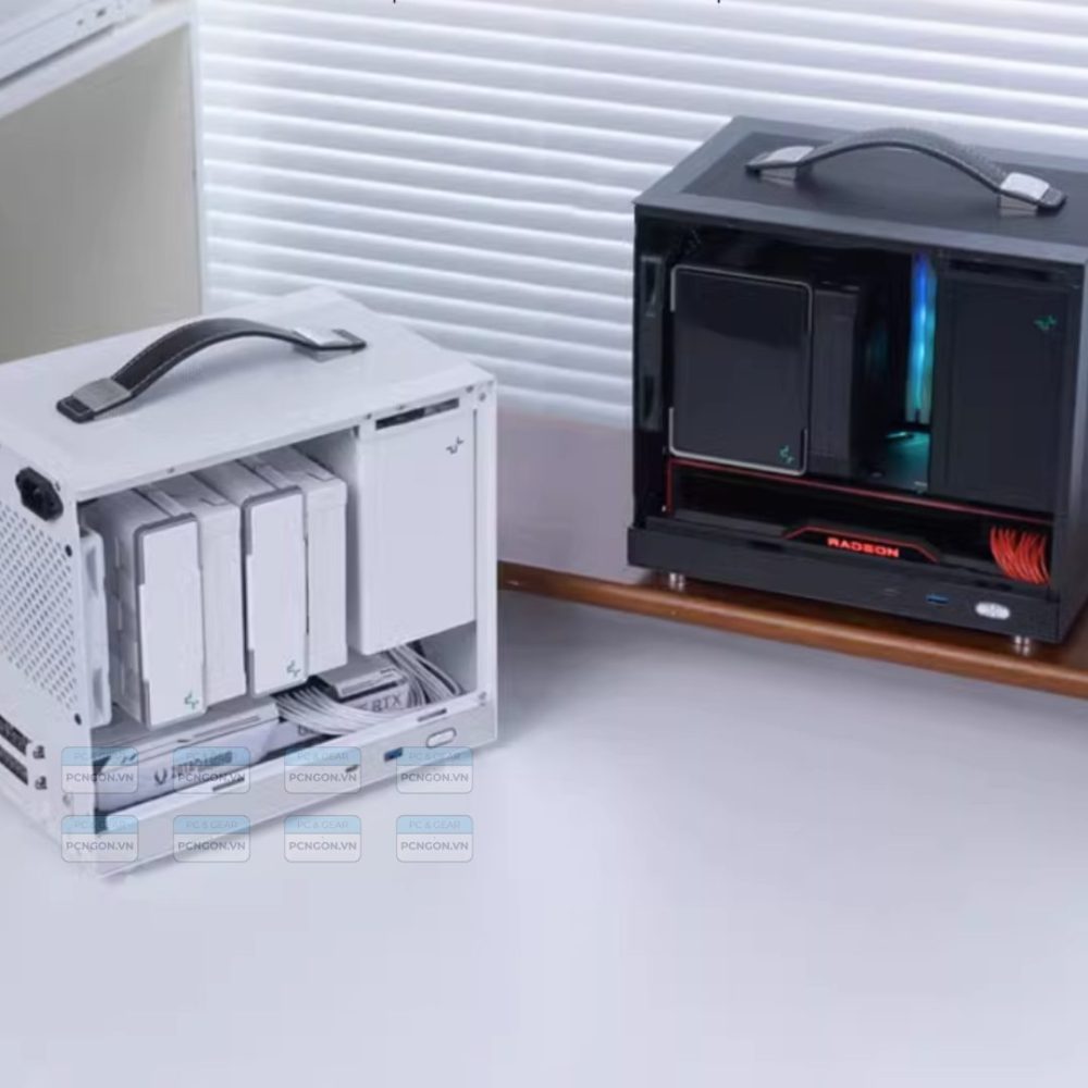 Vỏ Case Máy Tính Mini Itx Shiny Snake G200 - Trắng (mặt Kính) (2)