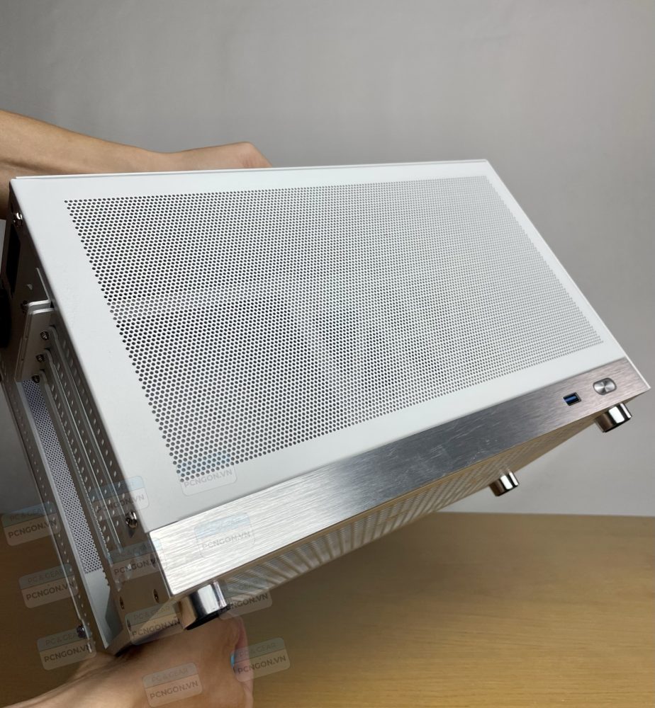 Vỏ Case Máy Tính Mini Itx Shiny Snake S400 - Trắng (type C, Riser 3.0) 3