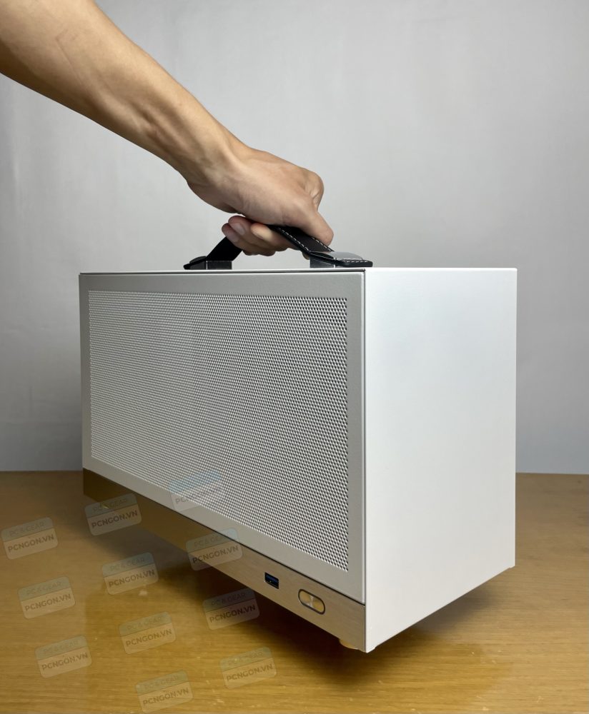 Vỏ Case Máy Tính Mini Itx Shiny Snake S400 - Trắng (type C, Riser 3.0) 4