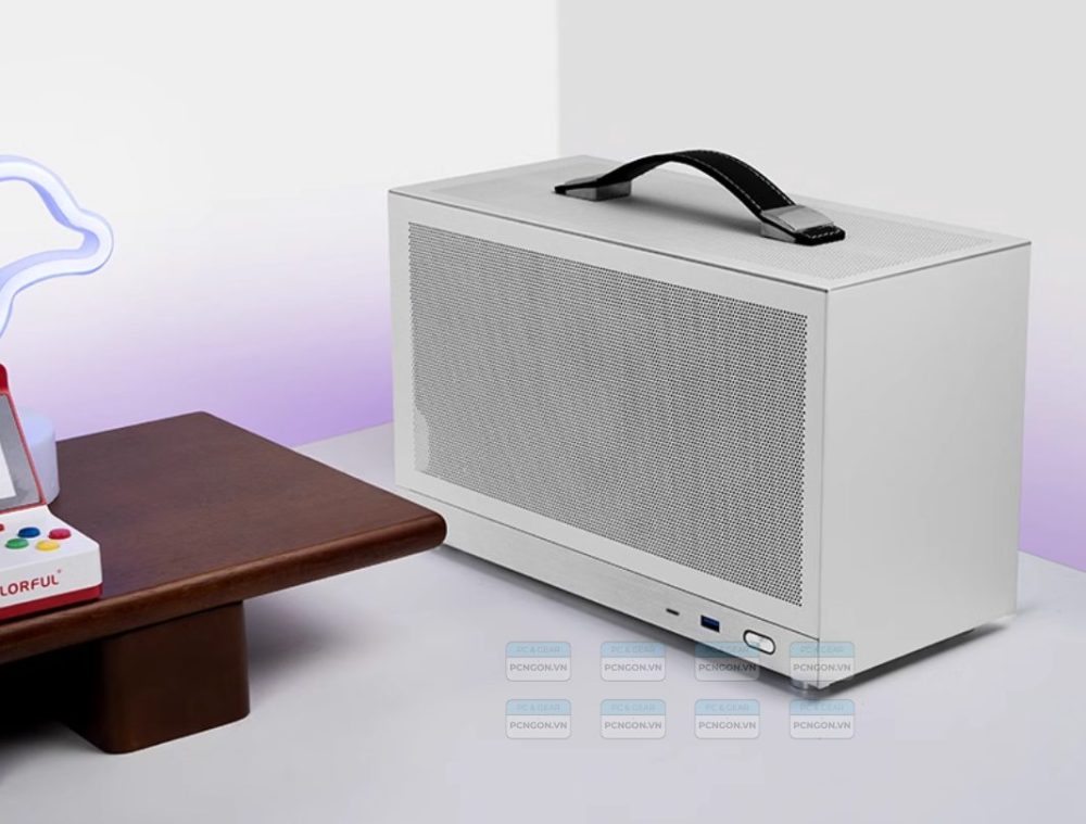 Vỏ Case Máy Tính Mini Itx Shiny Snake S400 - Trắng (type C, Riser 3.0) 9