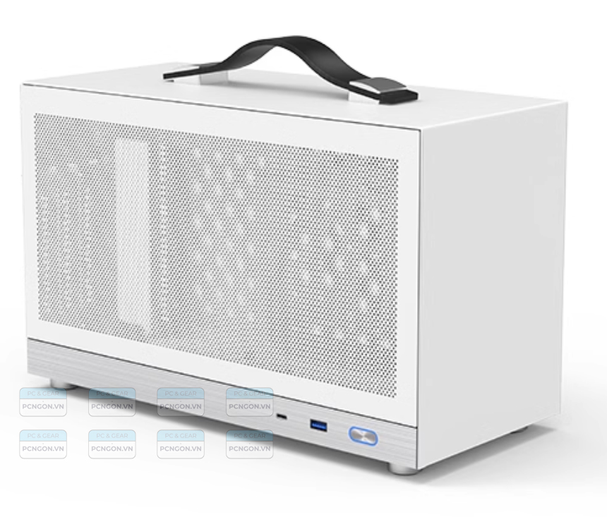 Vỏ Case Máy Tính Mini Itx Shiny Snake S400 - Trắng (type C, Riser 4.0) 5