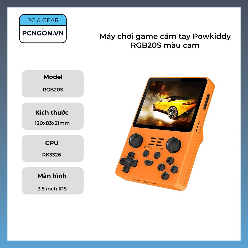 Máy Chơi Game Cầm Tay Powkiddy Rgb20s Màu Cam