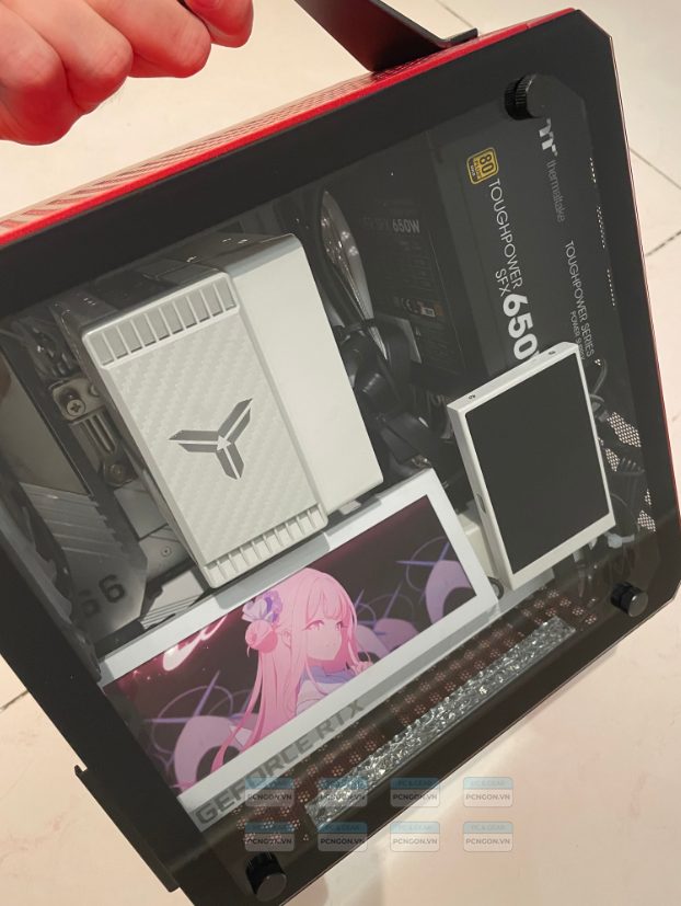 Vỏ Case Máy Tính Mini Itx C24 - Đỏ 3