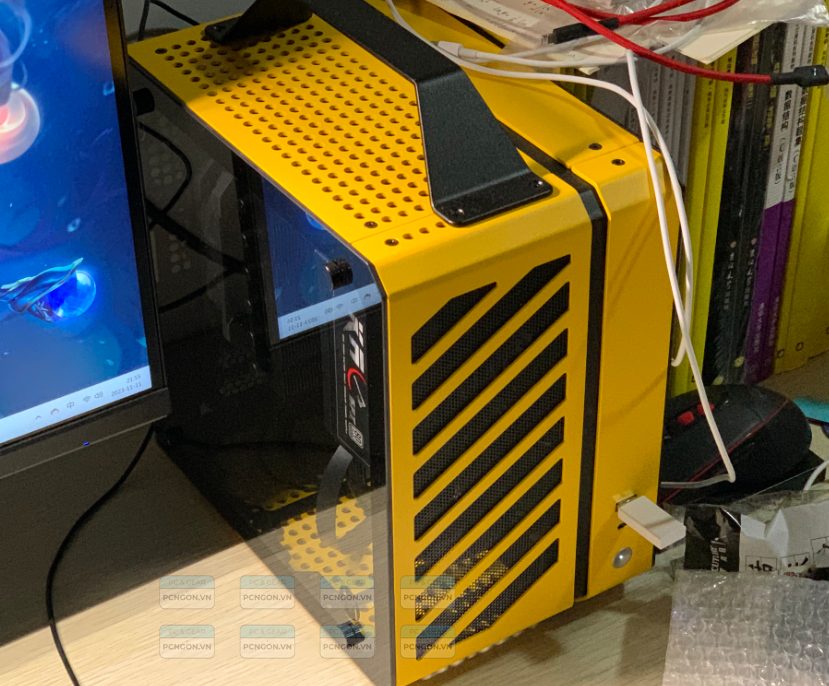 Vỏ Case Máy Tính Mini Itx C24 - Vàng 1