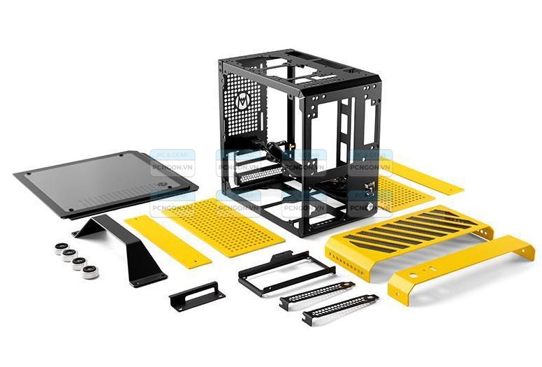Vỏ Case Máy Tính Mini Itx C24 - Vàng 2