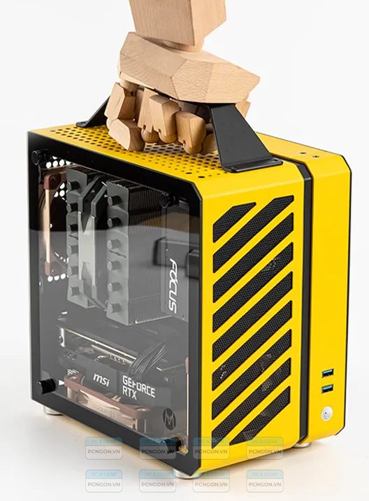 Vỏ Case Máy Tính Mini Itx C24 - Vàng 9
