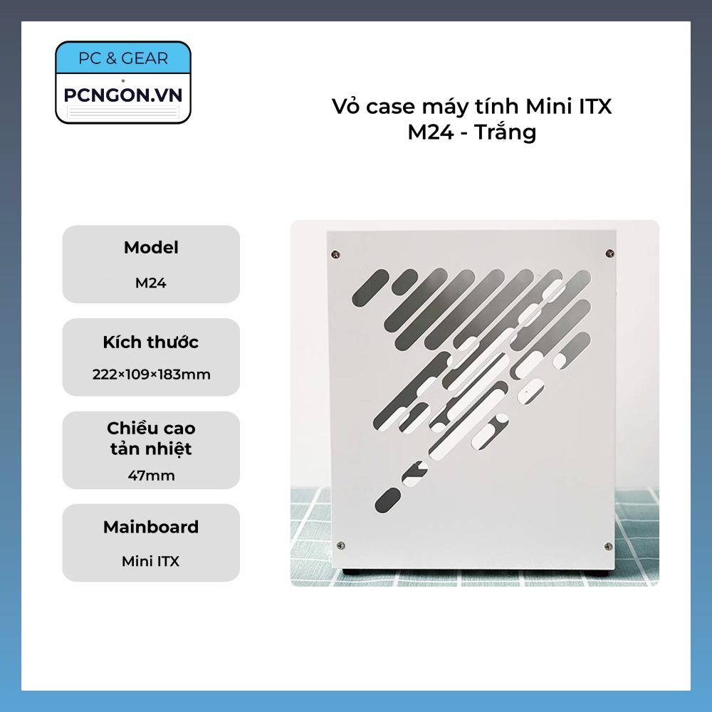 Vỏ Case Máy Tính Mini Itx M24 - Trắng