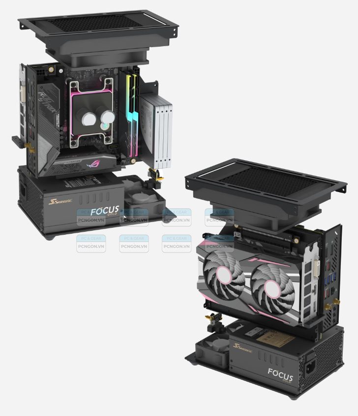 Vỏ Case Máy Tính Mini Itx Sixge K3 Plus - Xám 3