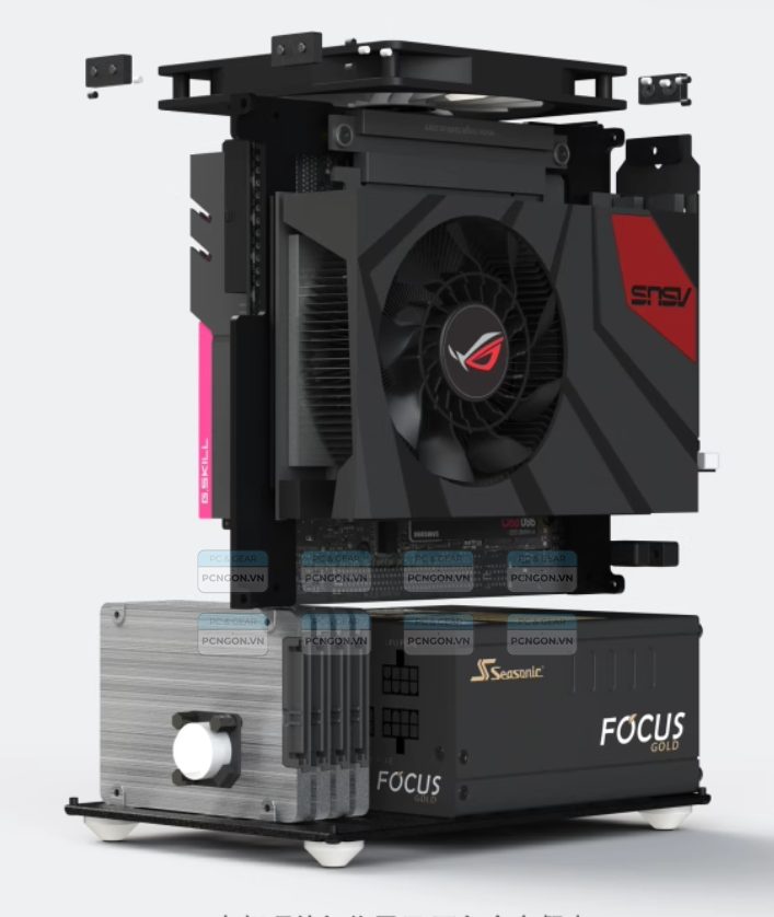 Vỏ Case Máy Tính Mini Itx Sixge K3s - Xám 5
