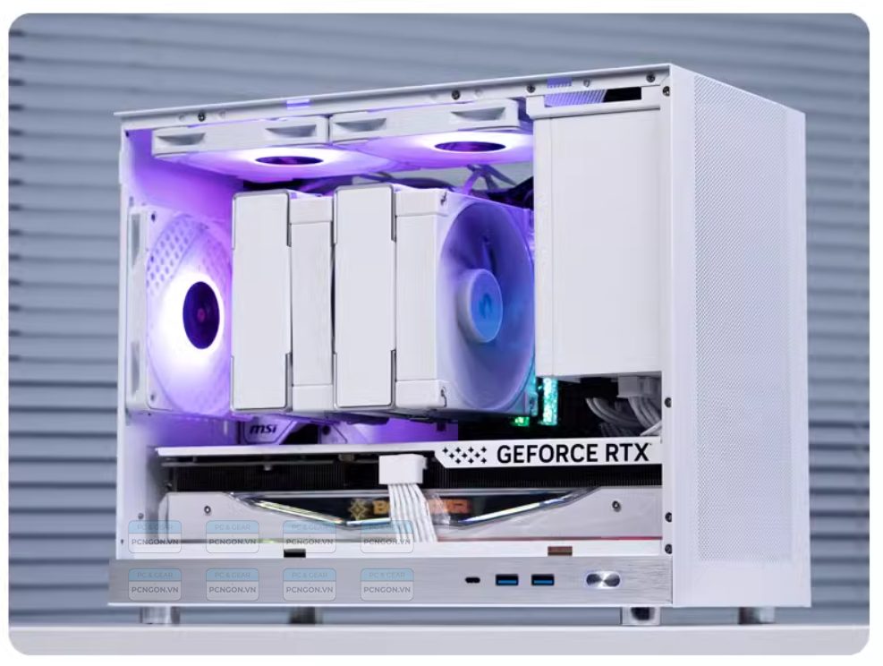 Vỏ Case Máy Tính Mini Itx Shiny Snake G400 - Trắng 2