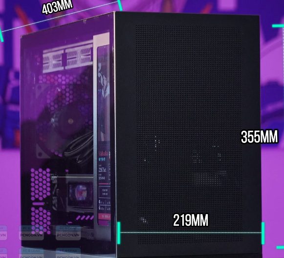 Vỏ Case Máy Tính Mini Itx Shiny Snake G500 - Đen (kèm Màn Hình) 5