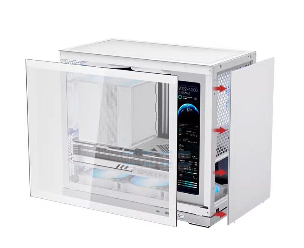 Vỏ Case Máy Tính Mini Itx Shiny Snake G500 - Trắng (kèm Màn Hình) 6
