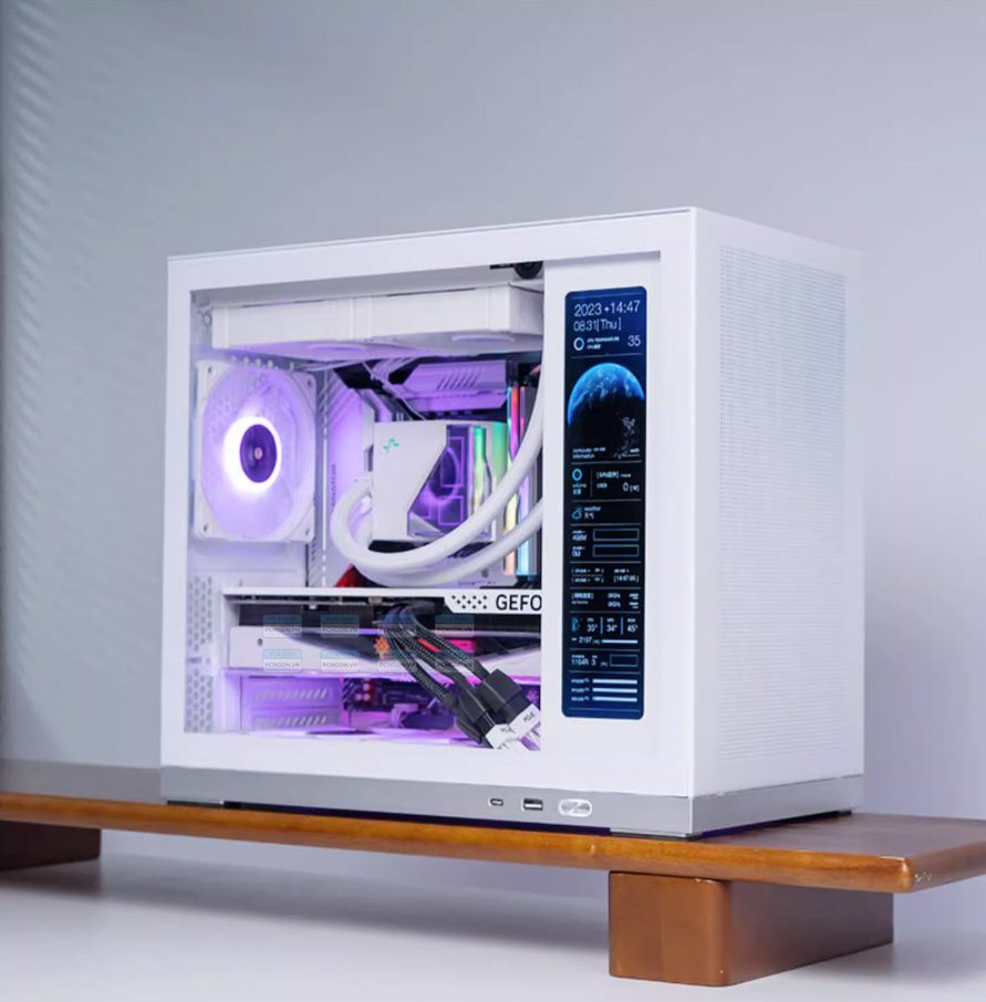 Vỏ Case Máy Tính Mini Itx Shiny Snake G500 - Trắng (kèm Màn Hình) 7