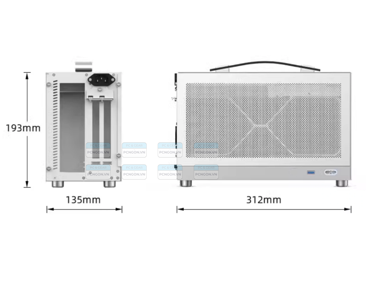 Vỏ Case Máy Tính Mini Itx Shiny Snake S300 - Trắng (riser 3.0) 10